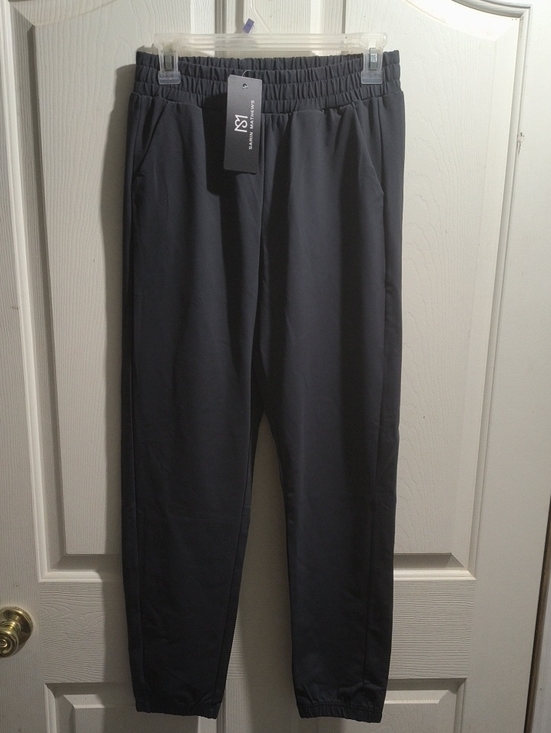 Sarin Mathews Pants - Everyday Elastic-Waist Joggers - Slate Gray